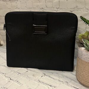New - Bvlgari - Black Clutch with Zipper